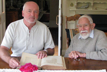 Brian shows Frank his scrap book from his time in Kenya during the Mau-Mau era.